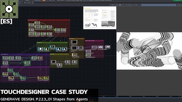 (ES)TouchDesigner Tutorial 51 - Case Study [Generative Design: P.2.2.3_01 Shapes from Agents]
