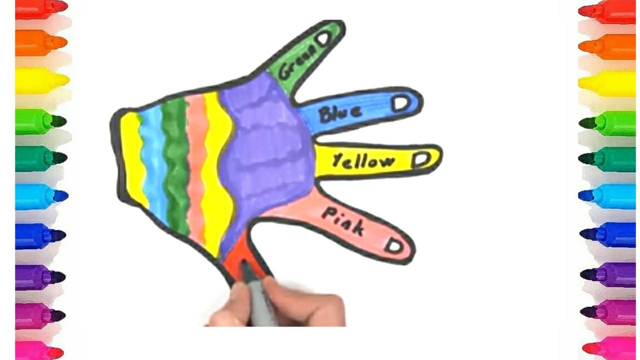 Drawing Learn Color Hand Drawing | Learn Colors | Learn Numbers | Learning Video for Kids ...