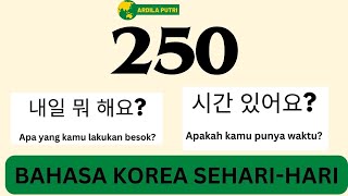 BAHASA KOREA SEHARI-HARI | CARA CEPAT MENGHAFAL 250 KOSAKATA BAHASA KOREA BAGI PEMULA