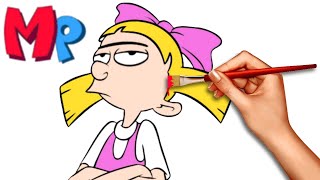 How To Draw Helga From Hey Arnold Art Tutorial