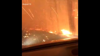 VIDEO: Boston man, dad make narrow escape from raging forest fire