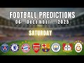 FOOTBALL PREDICTIONS TODAY 06 DECEMBER 2025 PREMIER LEAGUE | LA LIGA I BUNDESLIGA |TIPS | KICKIQ
