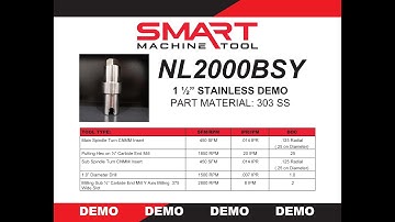 SMART Machine Tool - NL2000BSY 1-1/2" Stainless Demo