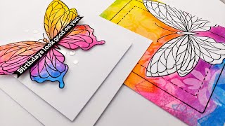 Two For One | Mixed Media and Clean and Simple Butterfly Cards screenshot 4