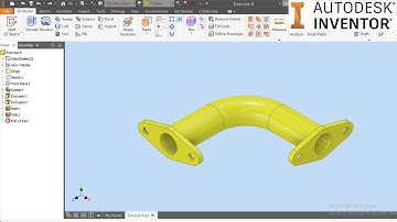 Autodesk Inventor Tutorial for Beginners - Practice Part - Flanged 90 deg Elbow