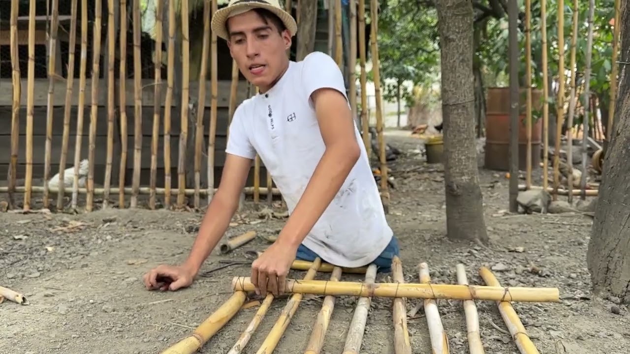 Culminando mi jaula para mis gansos y patos.