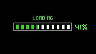 Green loading bar at 100 percent completion progress bar