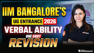 IIM Bangalore UG Entrance Test 2026 - Verbal Ability One-Shot Revision