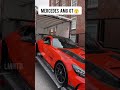 Ref:eoJRj4mfcjc Une voiture amg gt rouge qui sort d'un monde