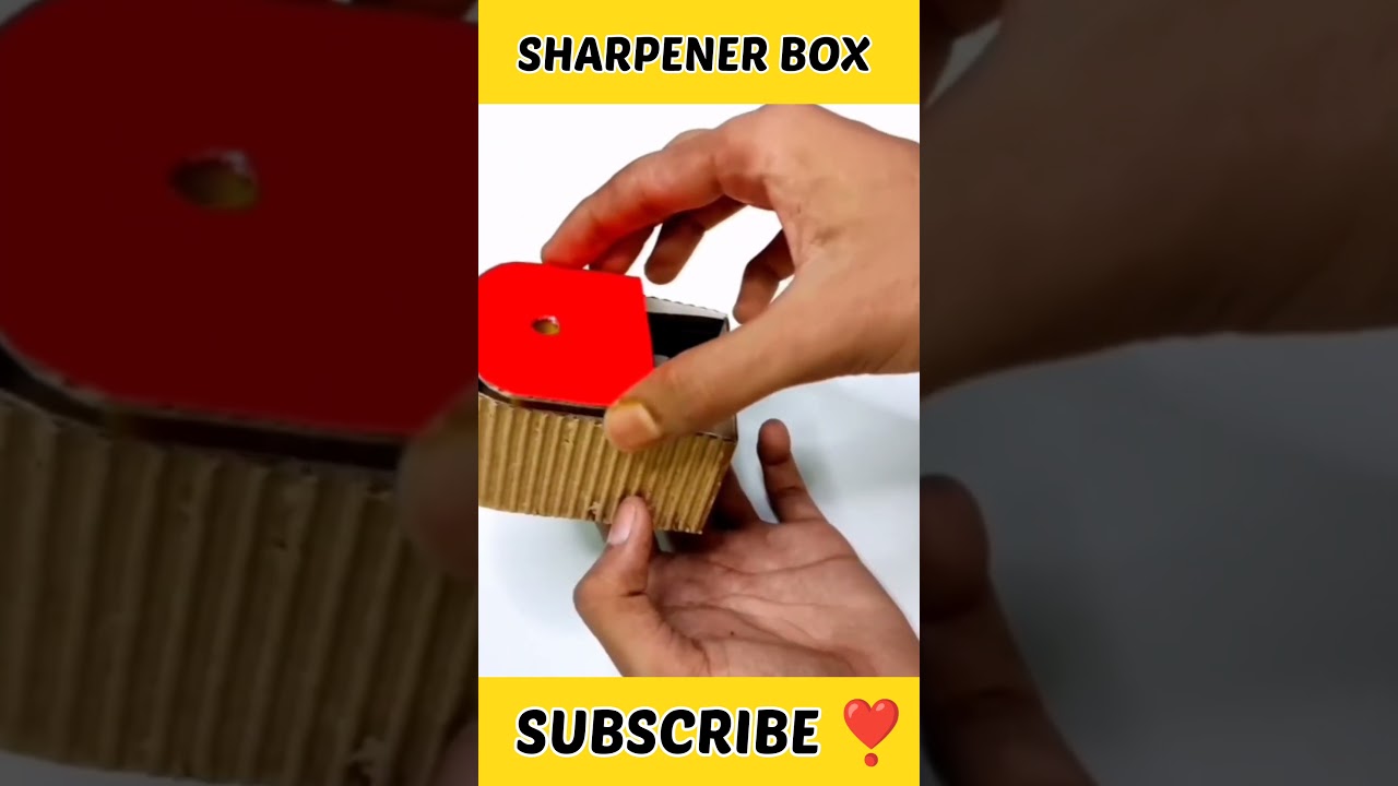 How To Make Cute Sharpener Box With Cardboard | 😱 