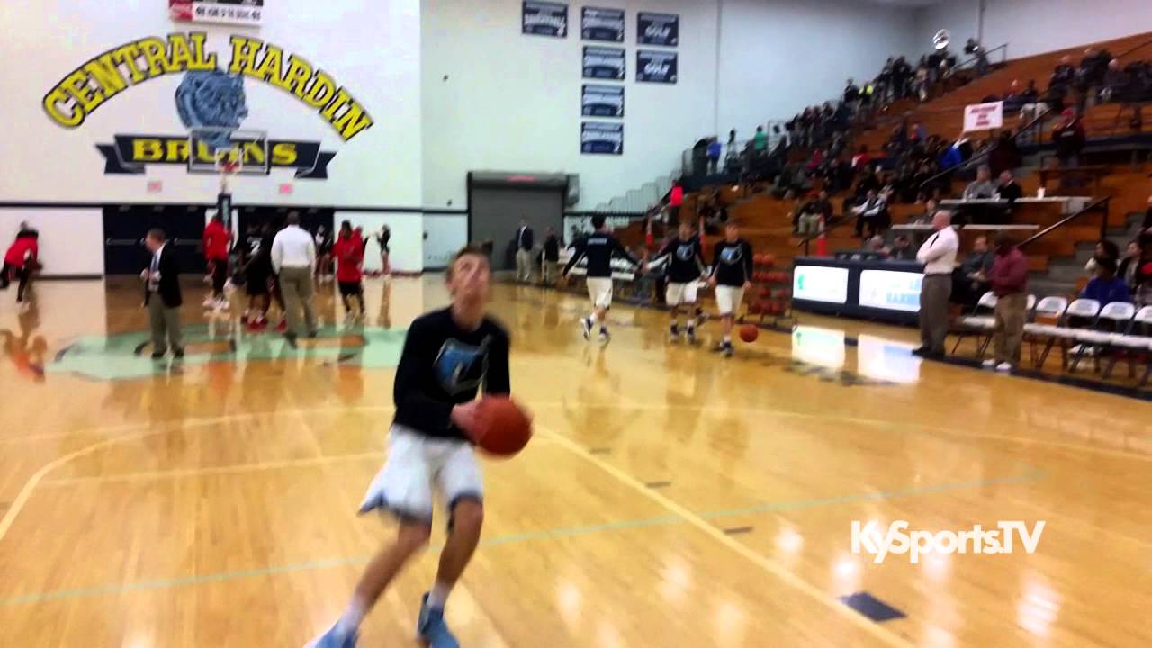 Central Hardin HS Warmup DUNKS in 17th District Tourney 2016 YouTube