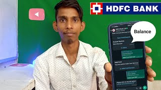 HDFC What's banking full Details | How to use WhatsApp banking
