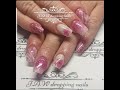Cute pink and white nails