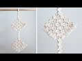 Macrame Knot &amp; Pattern | How to tie Diamond Decoration | 마크라메 다이아몬드 장식 매듭