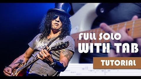 Full Slash Style Guitar Solo Lesson with Tablature and scales