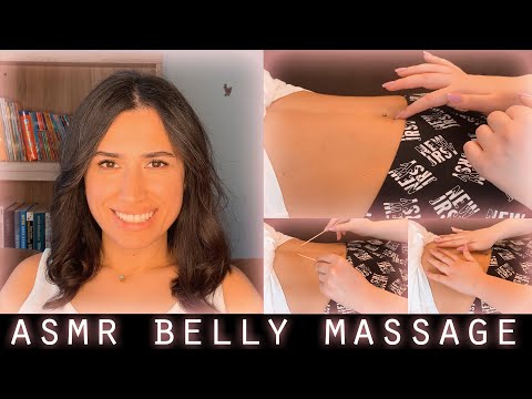 ASMR | Relaxing Belly Gentle Massage and Stick Scratch ( Oil Massage)