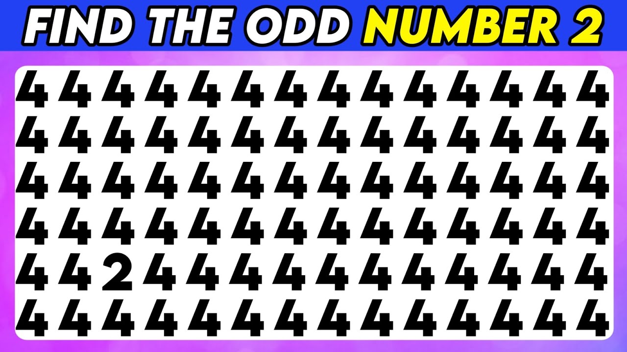 Find Odd One Out Number and Letter Edition | Spot the Odd One in Just 5 ...
