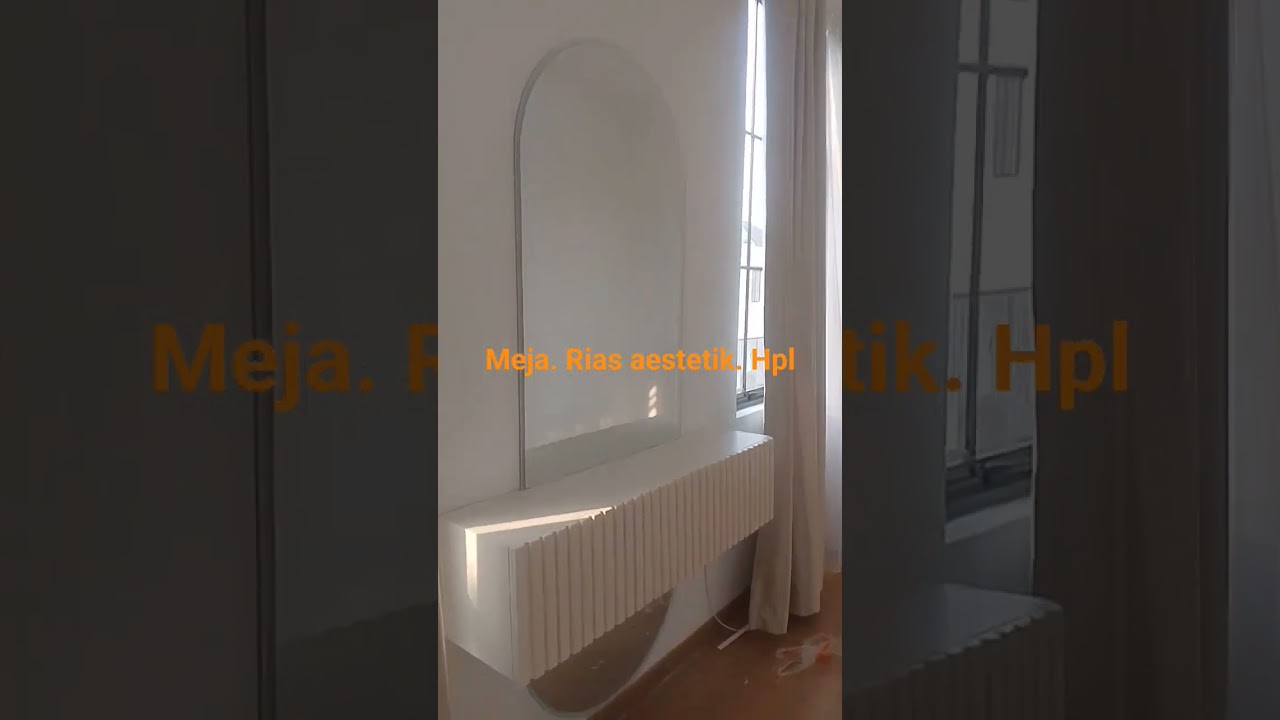 meja rias aesthetic finishing. hpl