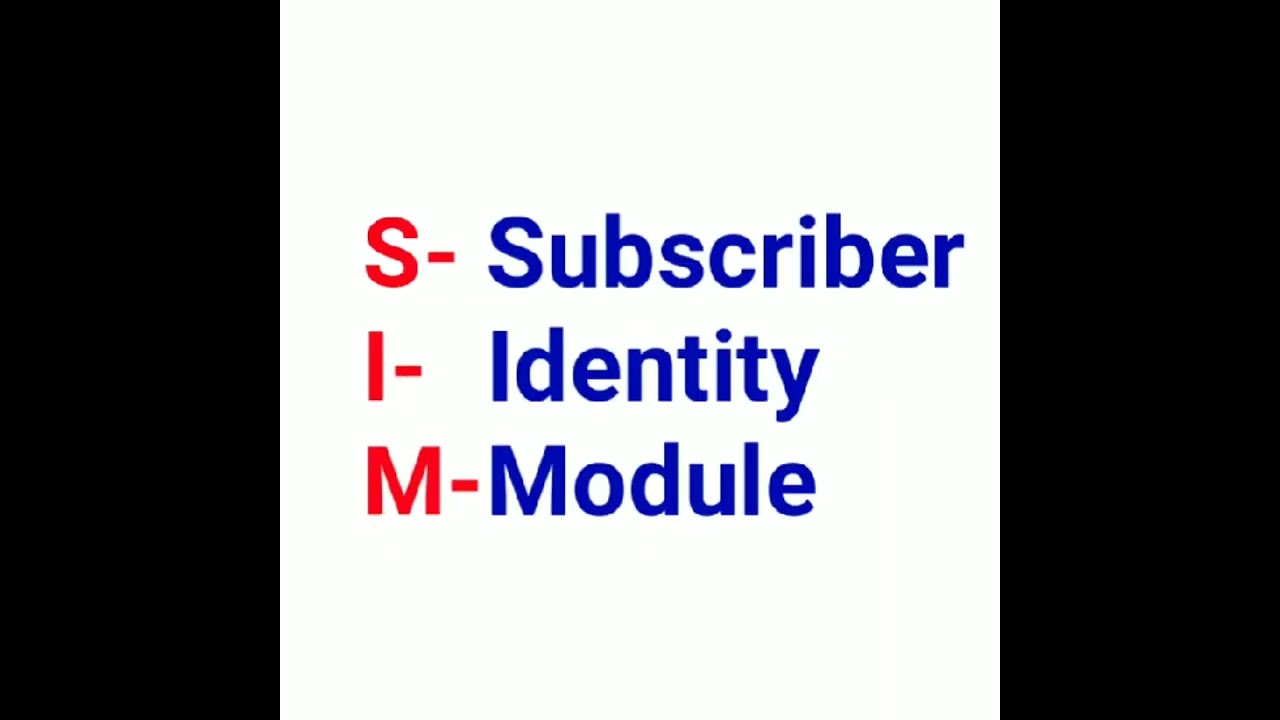 SIM का FULL FORM होता हैं?