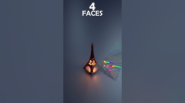 Eiffel Tower Cloth Drop FX | Low to High Poly CGI Simulation #shorts