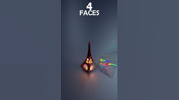 Eiffel Tower Cloth Drop FX | Low to High Poly CGI Simulation #shorts