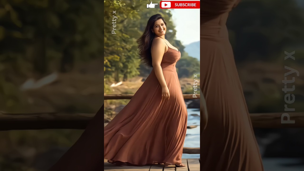 Graceful Plus-Size Beauty in Nature 