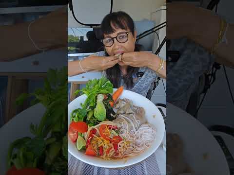 Highlight 38:50 – 43:50 from ตำหอยดอง ขนมจีน+คากิ ละลายในปาก 🥰😋 #yummyfood #happymeal #happy #feasts