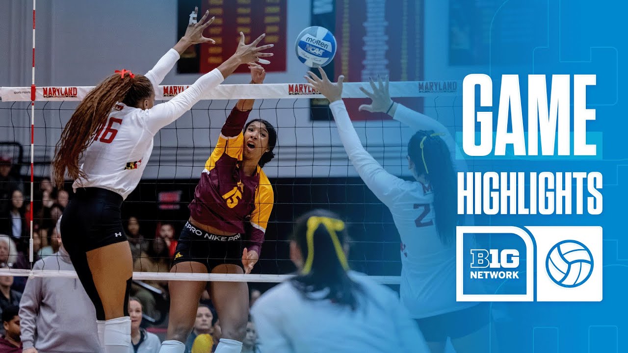 Minnesota at Maryland | Highlights | Big Ten Volleyball | 11/21/2025