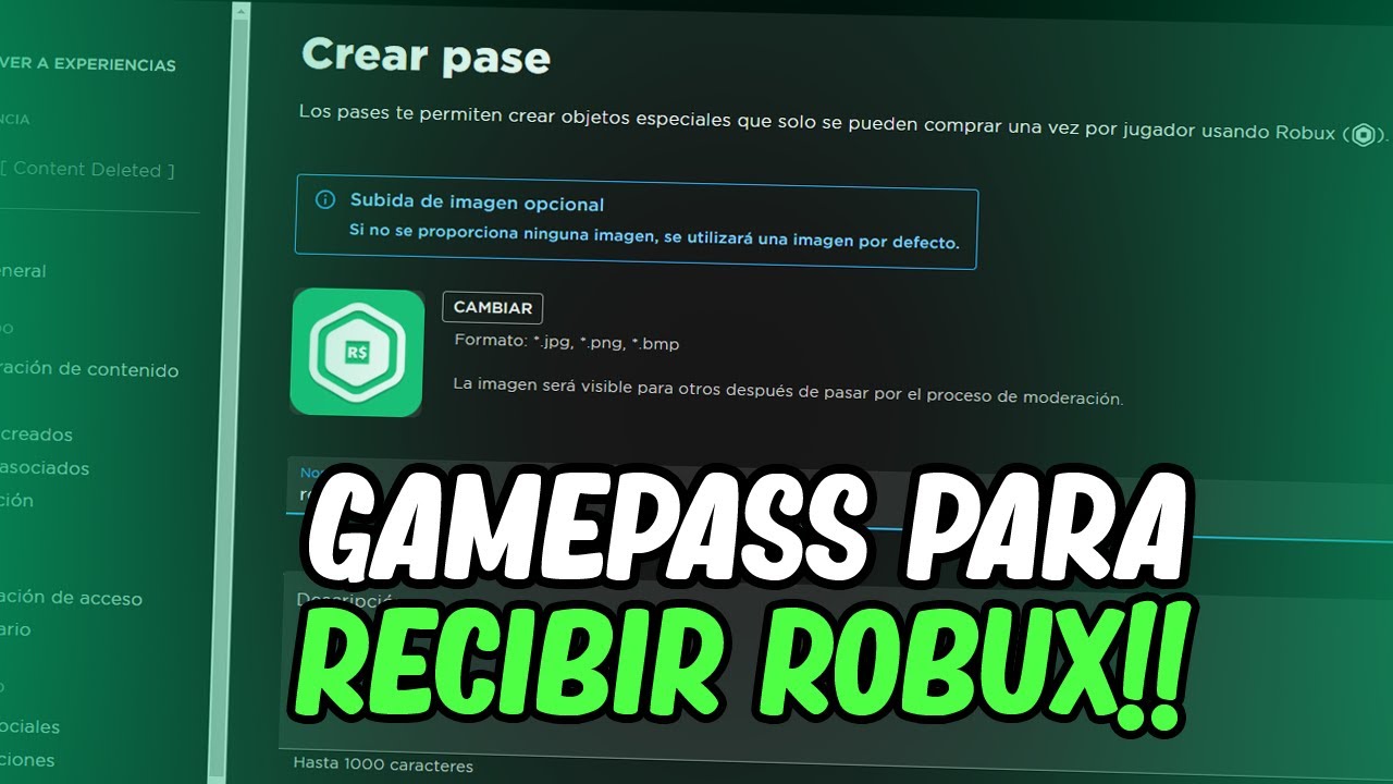 COMO CREAR GAMEPASS en CELULAR y TABLET 2023✓para GANAR ROBUX