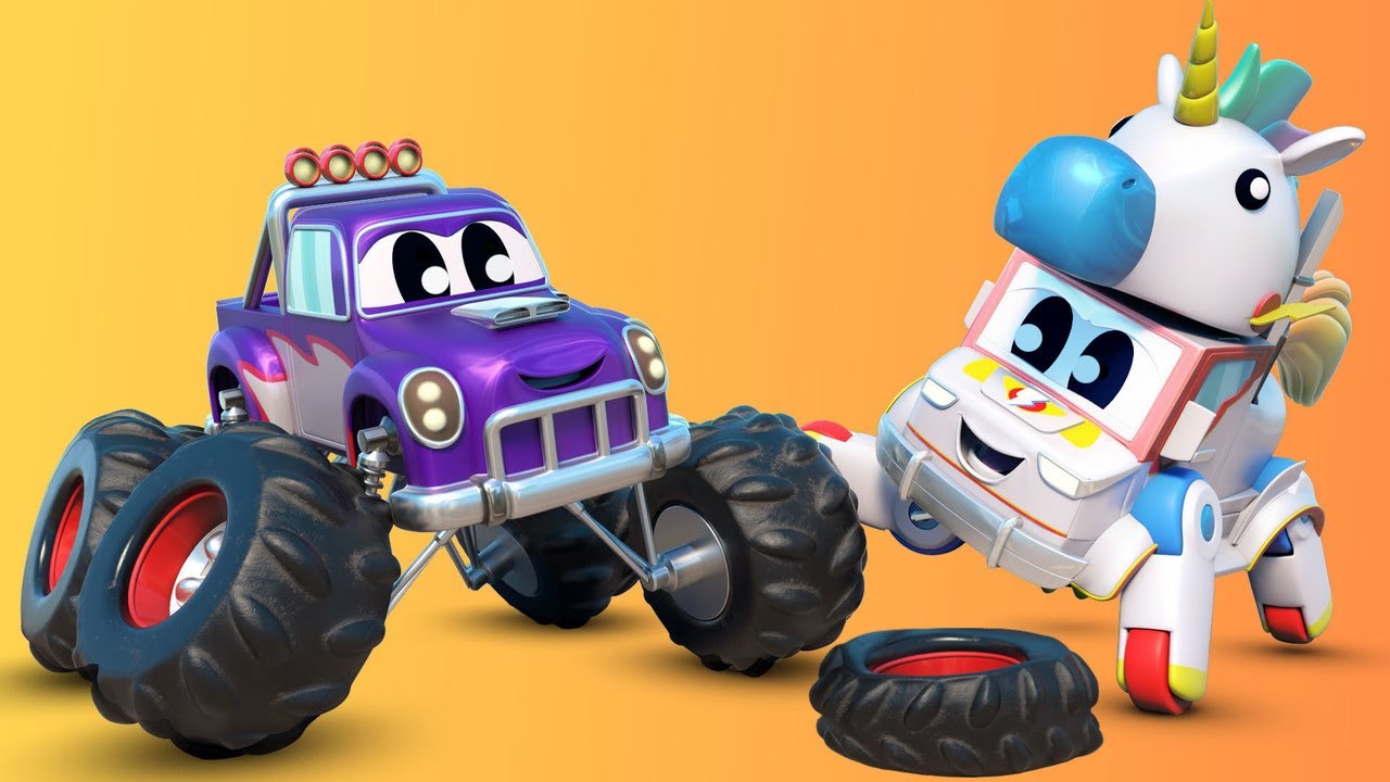 SUPER UNICORN helps the MONSTER TRUCK | Super Truck | Car City World App