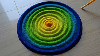 Satisfying video | Sand art | Satisfying New Year  rangoli designs