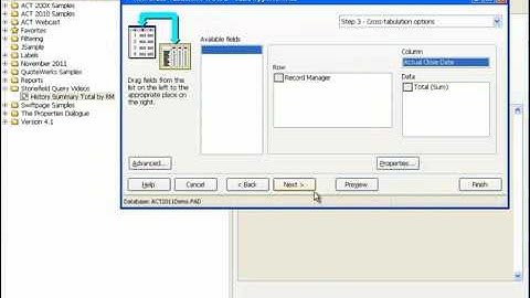 Stonefield Query for Act! Crosstab Reports