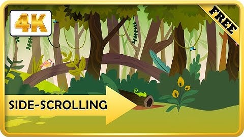 Jungle side scrolling Cartoon Background loops video