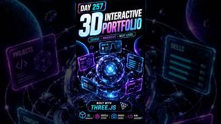 The 3D interactive portfolio animation using HTML CSS and JS|#shorts #coding #programming #portfolio