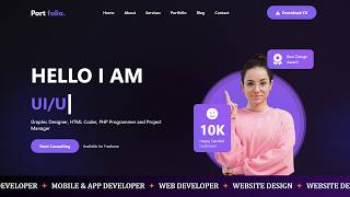 How To Make A Portfolio Website Using HTML CSS JS | Complete Responsive Website Design