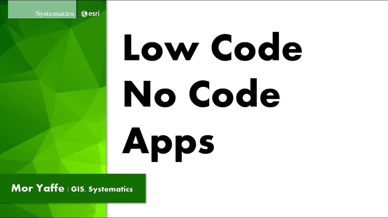 GIS Webinars: Low Code No Code Apps - YouTube