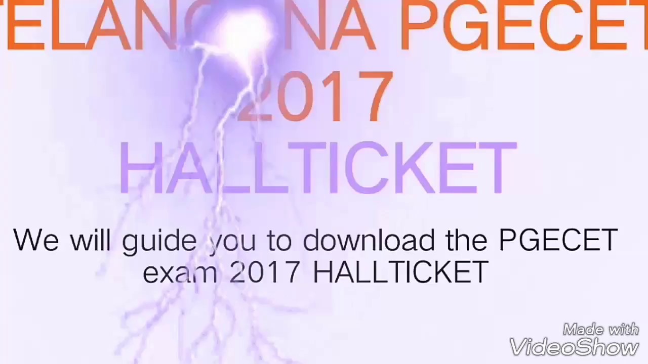 PGECET Exam 2017 | TS PGECET | Pgcet| Telangana PGECET 2017| Hallticket Download