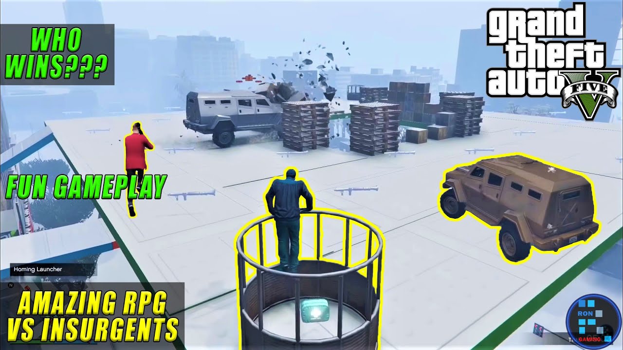 GTA V | RON Flies Glider In RPG v/s Insurgents Mode