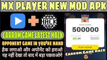 Mx Player Carrom Play Game hack trick😱 || Mx Player game hack with Live proof || Mx player mod apk