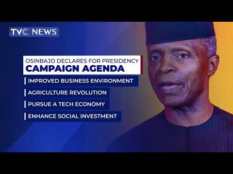 Vice President Yemi Osinbajo Declares Intention to Run for President in 2023