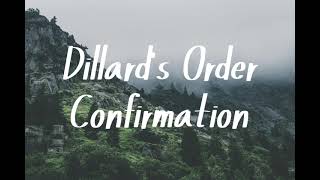 Joeyy - Dillard's Order Confirmation