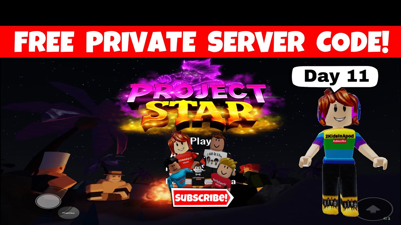 NEW* FREE PRIVATE SERVER CODE Project Star Day 10