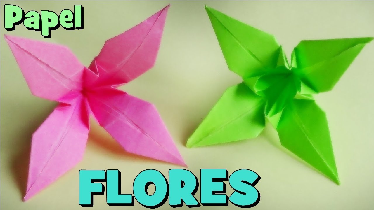 hacer una de Papel - Origami Lirio - YouTube