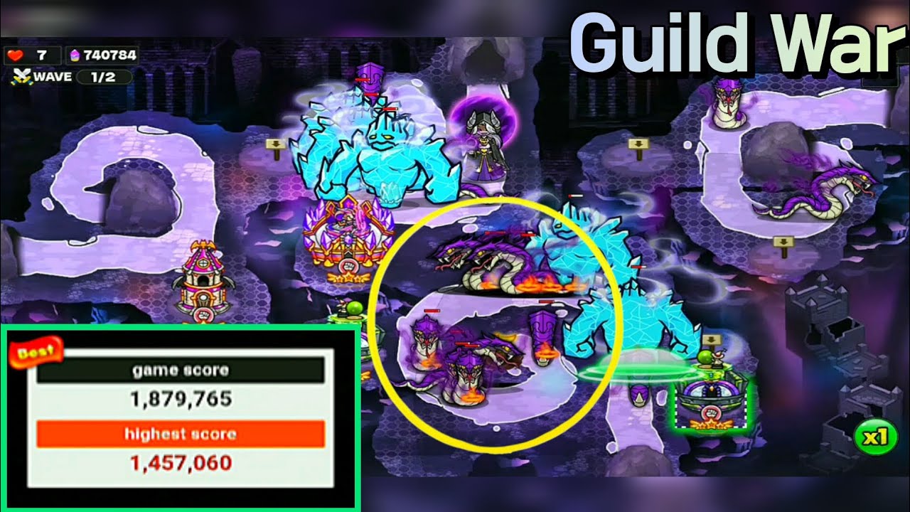 골드 타워 디펜스. 길드 전쟁 (페니르 각성 없이) (Gold Tower Defence. Guild War, (without fennir awaken))