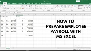 How to Make Employee Salary Sheet with Microsoft Excel