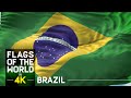 Brasil  bandeira e hino nacional em 4k