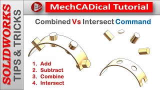 Combined Vs Intersect Command (Major Difference) In SolidWorks