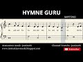 not balok hymne guru - lagu wajib nasional - doremi / solmisasi