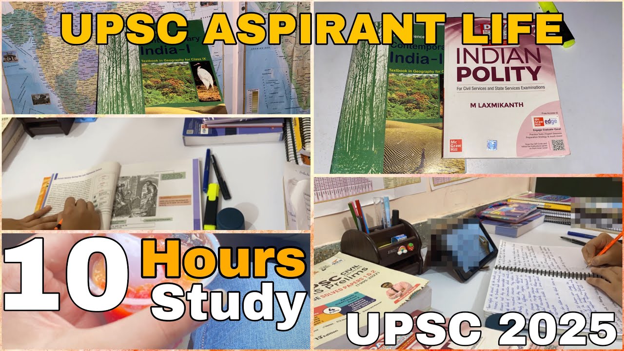 10 Hours Study Vlog📚| UPSC ASPIRANT LIFE |A day in the life of UPSC ...
