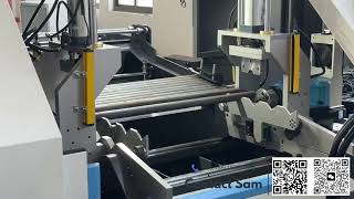Automatic bar double end chamfering and drilling machine
